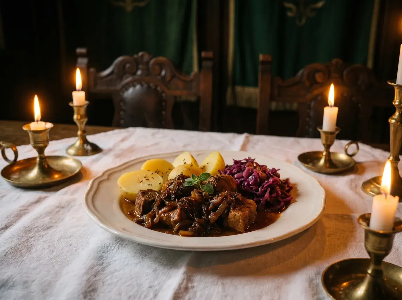 Zwiebelfleisch „Lorbass“ — Restaurant Marjellchen Berlin